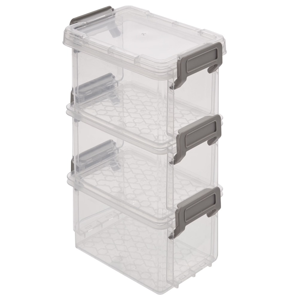Snacks Food Labels - 4-Pack 12oz Stackable Storage Box Set