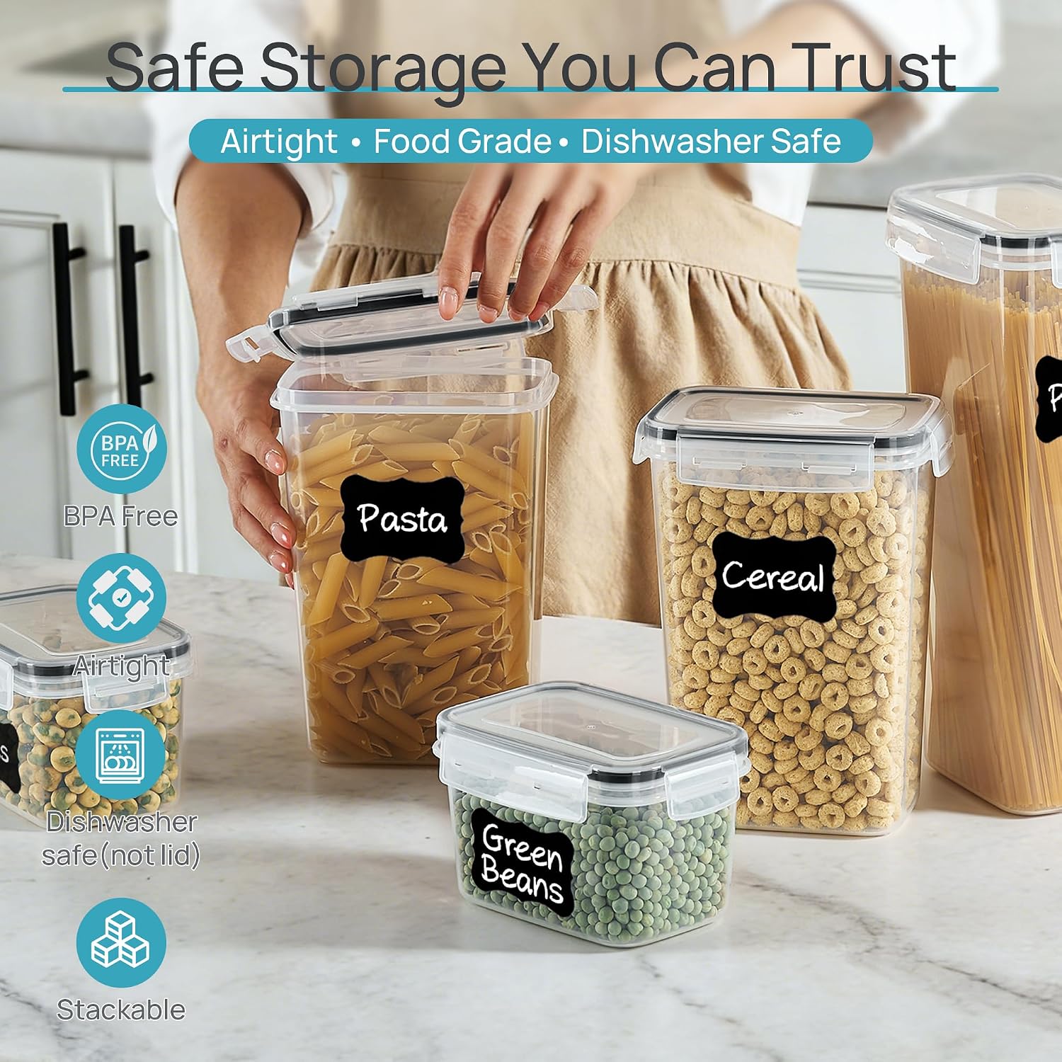 Vtopmart Airtight Food Storage - огляд і ціна Snacks Food Labels
