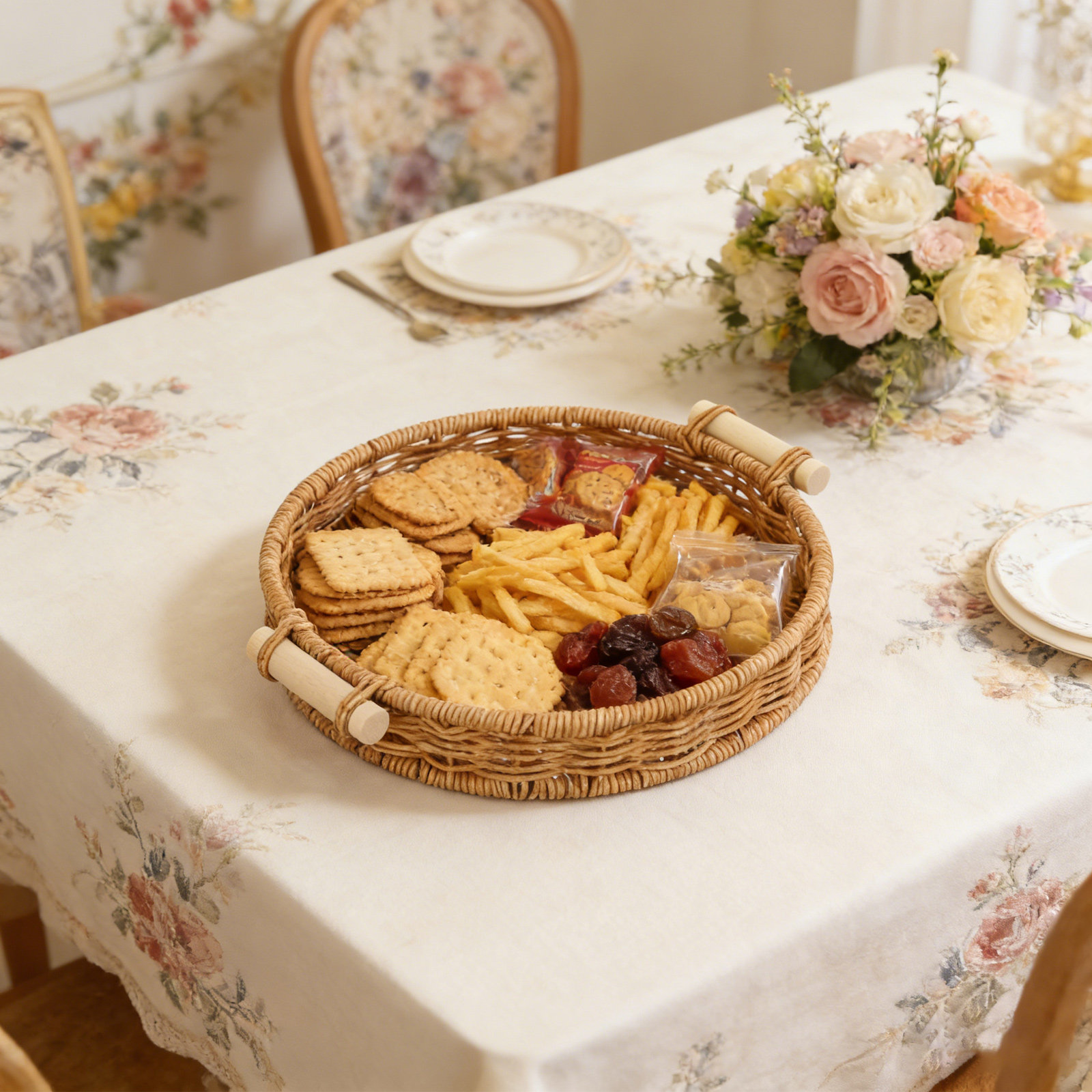 Imitation Rattan Bread Basket  - огляд і ціна Food Drink Snacks