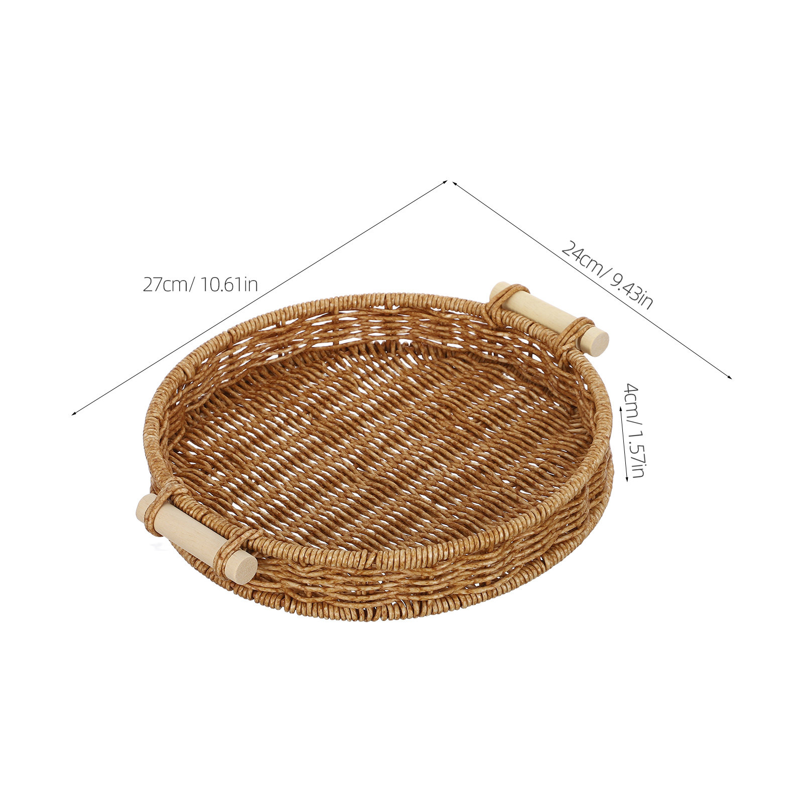 Imitation Rattan Bread Basket  - огляд і ціна Food Drink Snacks
