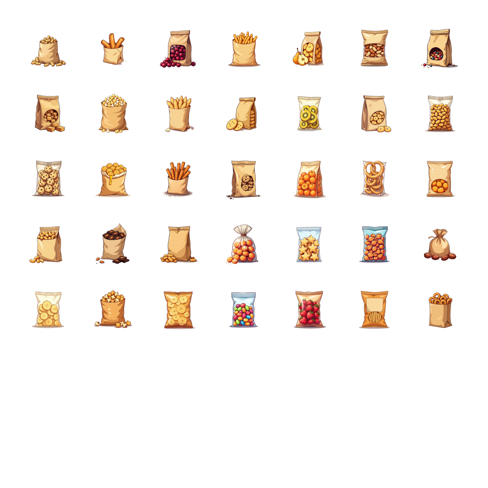 35pcs-100pcs Decals  crunchy S - огляд і ціна Snacks Food Labels