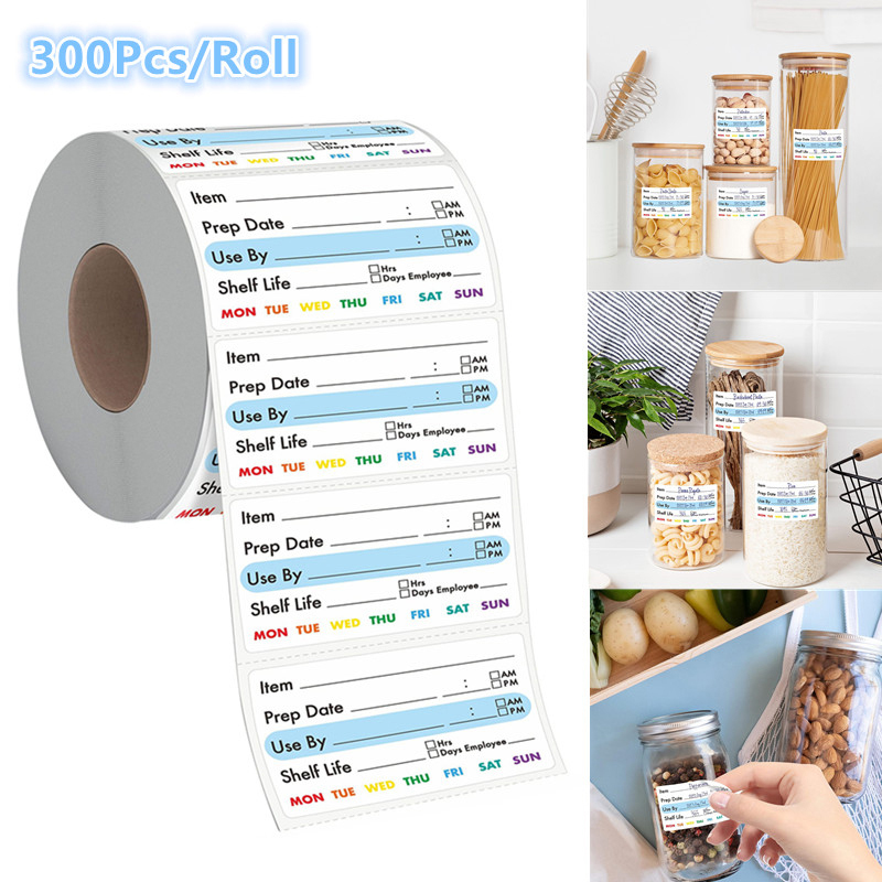 ^300Pcs/Roll Kitchen Date Food - огляд і ціна Snacks Food Labels