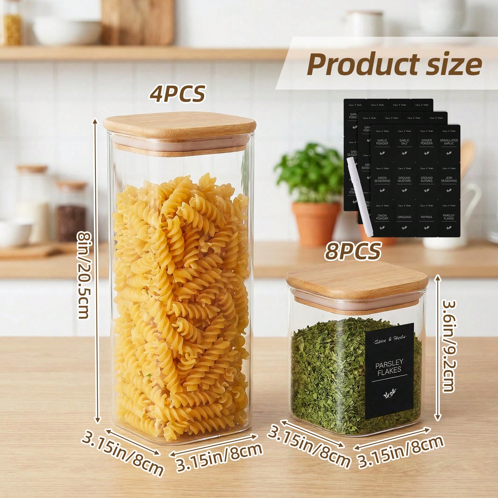 Glass Food Storage Containers  - огляд і ціна Snacks Food Labels