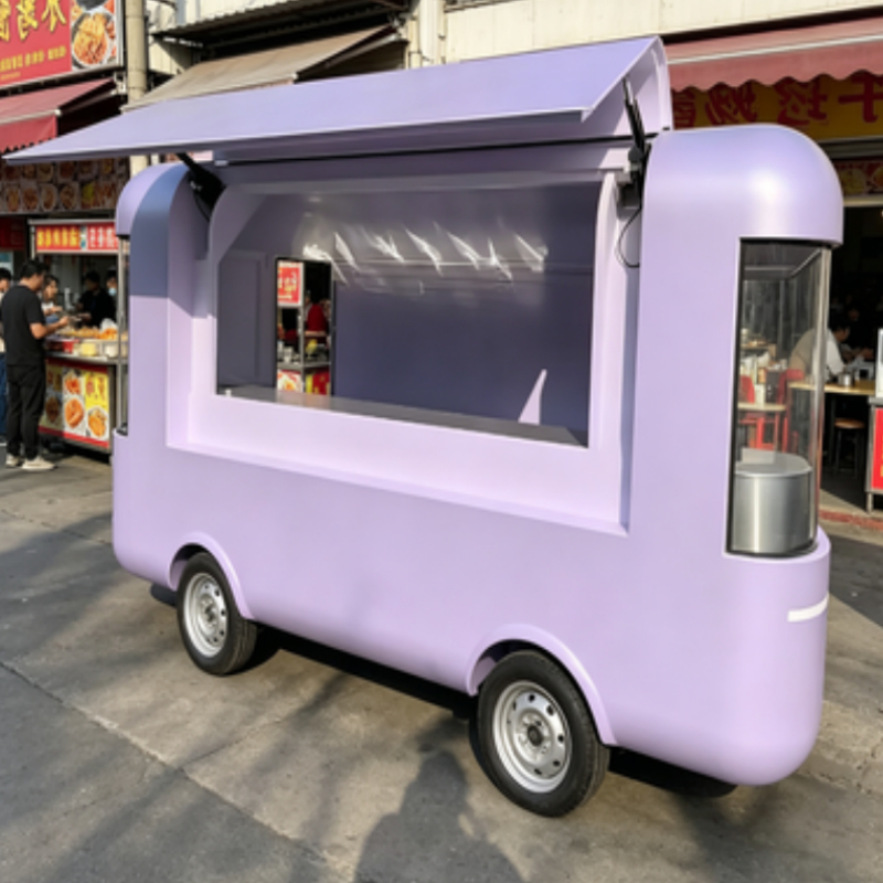 Round Movable Food Trailer Por - огляд і ціна Food Drink Snacks